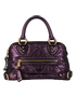Quilted Double Handle, &pound;110, Handbags, Purple, Leather, Front view